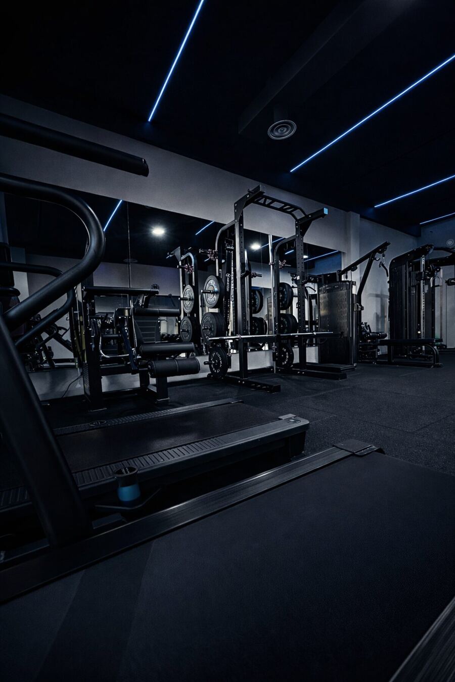 Zona manubri e attrezzature Victoria Fitness Studio