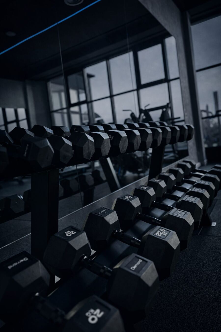 Rack e bilanciere per allenamento con i pesi